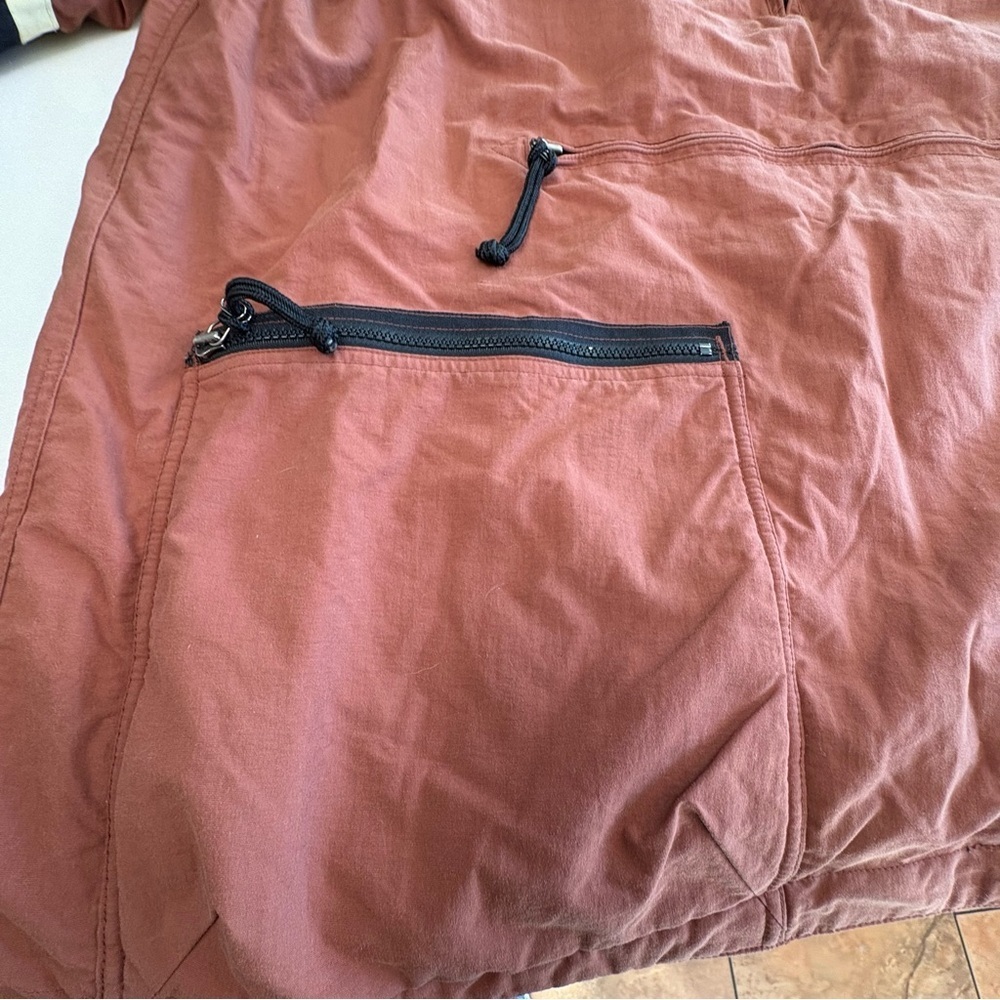 Vintage BURTON Biolite Men’s Pull Over Jacket Half-Zip Rust Size XL Mesh Lining - Picture 3 of 16